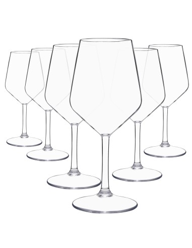 JUEGO DE 6 COPAS DE VINO CABERNET 400 ml. - FABRICADAS EN TRITAN.