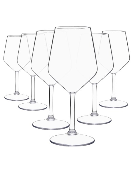 JUEGO DE 6 COPAS DE VINO CABERNET 400 ml. - FABRICADAS EN TRITAN.