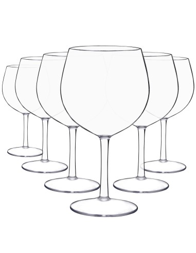 JUEGO DE 6 COPAS DE VINO BALÓN 700 ml. - FABRICADAS EN TRITAN.
