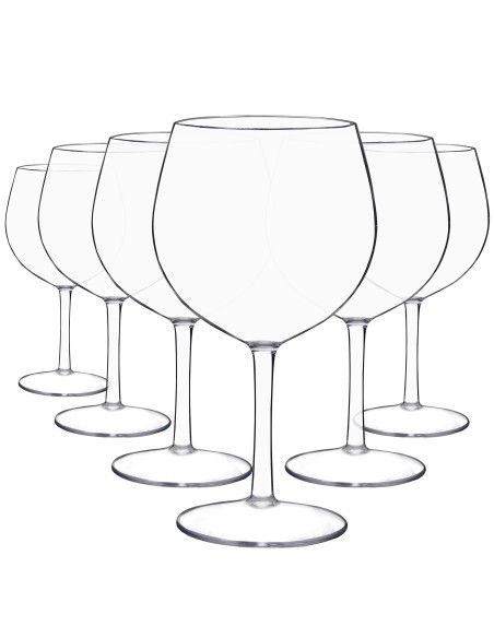 JUEGO DE 6 COPAS DE VINO BALÓN 700 ml. - FABRICADAS EN TRITAN.