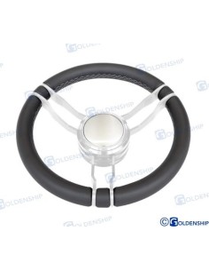 VOLANTE DE PIEL MODELO TINO 350 mm. - NEGRO