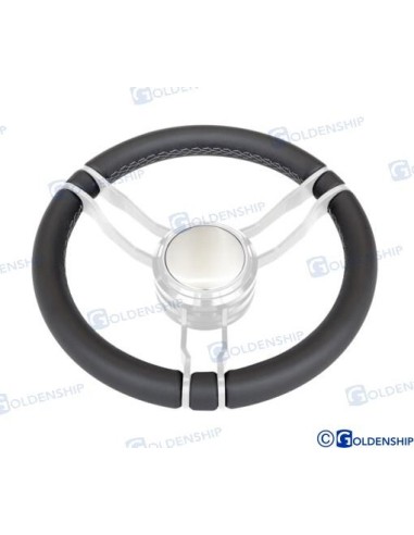 VOLANTE DE PIEL MODELO TINO 350 mm. - NEGRO