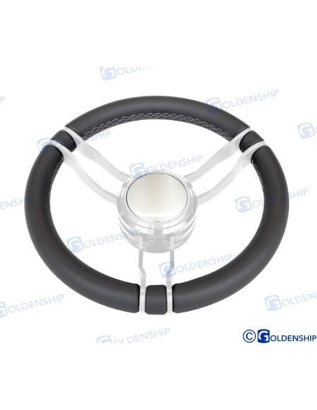 VOLANTE DE PIEL MODELO TINO 350 mm. - NEGRO