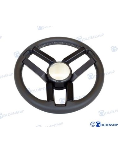 VOLANTE DE PIEL MODELO Bolca 350 mm. - NEGRO