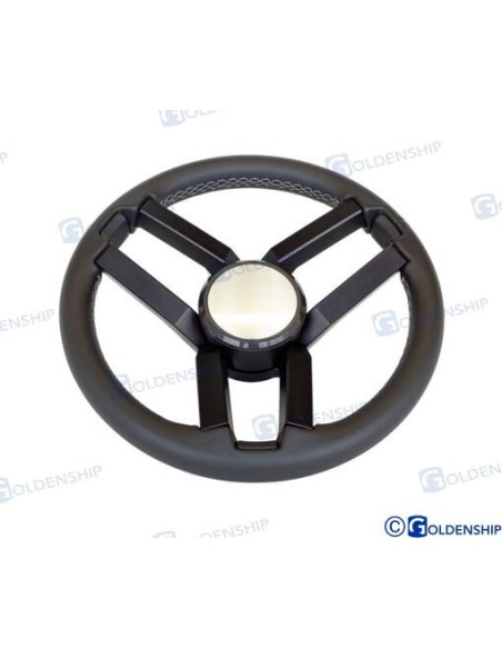 VOLANTE DE PIEL MODELO Bolca 350 mm. - NEGRO