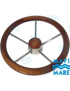 VOLANTE INOX-MADERA 350 mm.