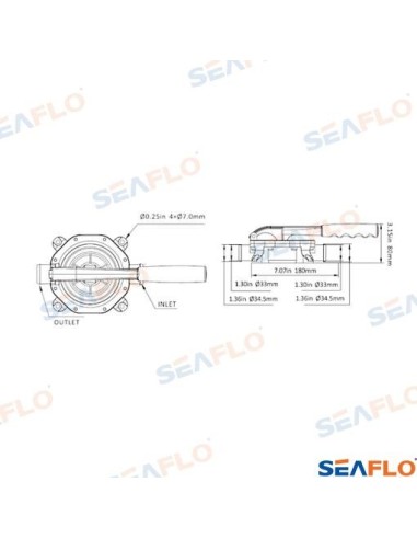 DIAFRAGMA BOMBA MANUAL 720 GPH - PLASTICO