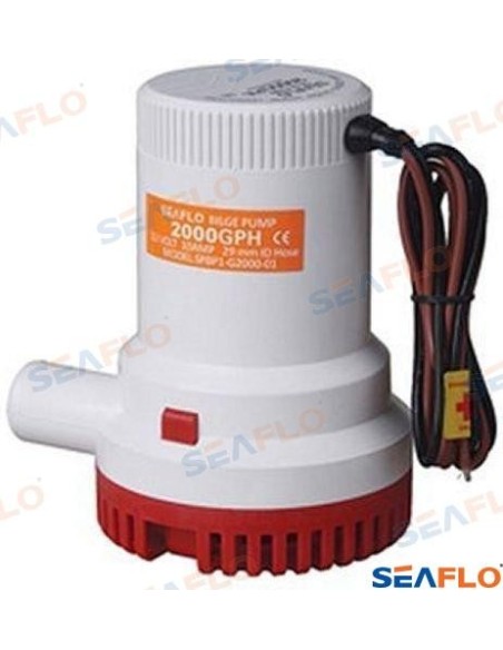 BOMBA DE ACHIQUE SUMERGIBLE - 2000 GPH - 24 V.