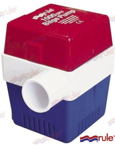 BOMBA DE ACHIQUE SUMERGIBLE RULE - 1000 GPH - 12 V.