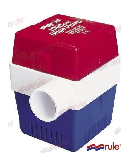 BOMBA DE ACHIQUE SUMERGIBLE RULE - 1000 GPH - 12 V.