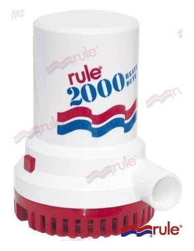 BOMBA DE ACHIQUE SUMERGIBLE RULE - 2000 GPH - 12 V.