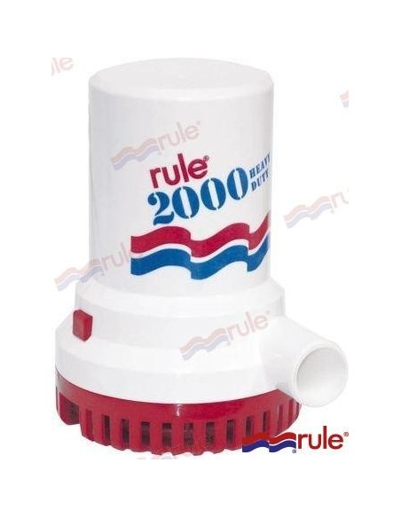 BOMBA DE ACHIQUE SUMERGIBLE RULE - 2000 GPH - 12 V.