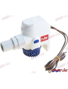 BOMBA DE ACHIQUE AUTO SUMERGIBLE RULE - MATE - 1100 GPH - 12 V.