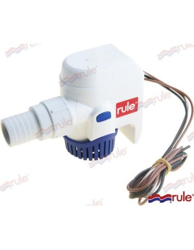 BOMBA DE ACHIQUE AUTO SUMERGIBLE RULE - MATE - 1100 GPH - 24 V.