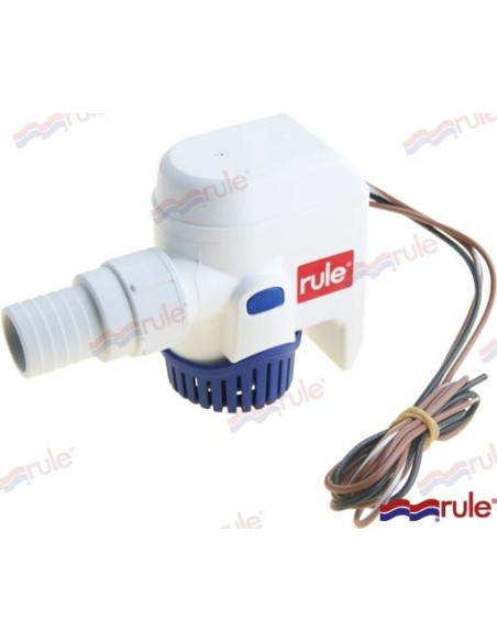 BOMBA DE ACHIQUE AUTO SUMERGIBLE RULE - MATE - 1100 GPH - 24 V.