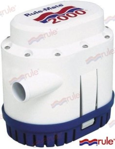 BOMBA DE ACHIQUE AUTO SUMERGIBLE RULE - MATE - 2000 GPH - 12 V.