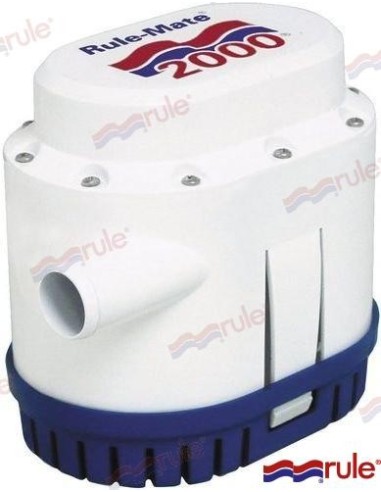 BOMBA DE ACHIQUE AUTO SUMERGIBLE RULE - MATE - 2000 GPH - 12 V.
