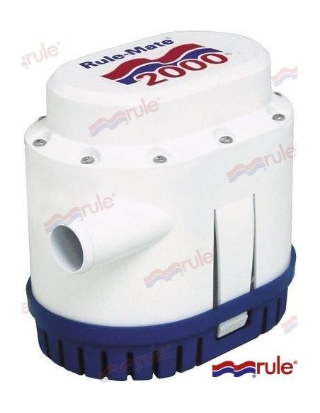 BOMBA DE ACHIQUE AUTO SUMERGIBLE RULE - MATE - 2000 GPH - 12 V.