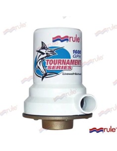 BOMBA DE ACHIQUE SUMERGIBLE DE VIVERO - 1600 GPH - 12 V. - BASE BRONCE