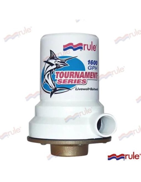 BOMBA DE ACHIQUE SUMERGIBLE DE VIVERO - 1600 GPH - 12 V. - BASE BRONCE