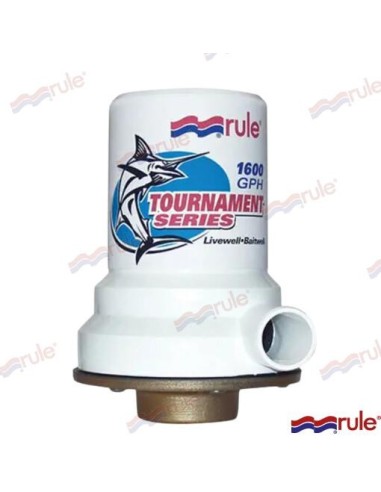 BOMBA DE ACHIQUE SUMERGIBLE DE VIVERO - 1600 GPH - 12 V. - BASE BRONCE