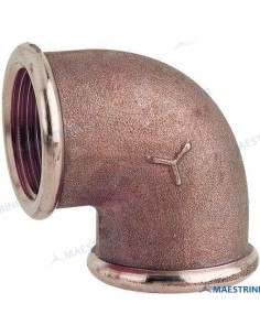 CODO HEMBRA/HEMBRA DE 90º EN BRONCE NAVAL - 4"