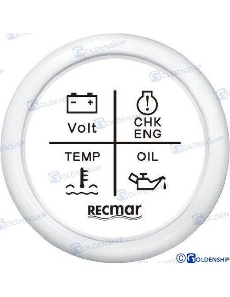 RELOJ MULTIFUNCION - 12/24 V. - BLANCO