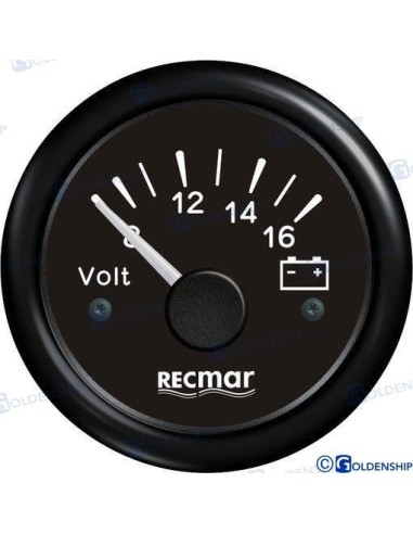 VOLTIMETRO 8/16V NEGRO