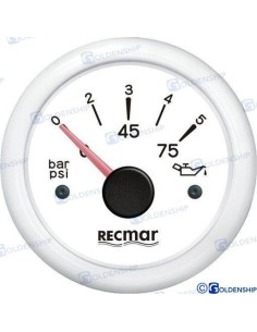 INDICADOR PRESION ACEITE 10-184ºC - 0/5 BAR - BLANCO