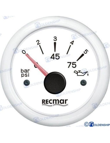 INDICADOR PRESION ACEITE 10-184ºC - 0/5 BAR - BLANCO