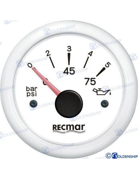 INDICADOR PRESION ACEITE 10-184ºC - 0/5 BAR - BLANCO
