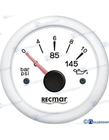 INDICADOR PRESION ACEITE 10-184ºC - 0/10 BAR - BLANCO