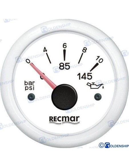 INDICADOR PRESION ACEITE 10-184ºC - 0/10 BAR - BLANCO