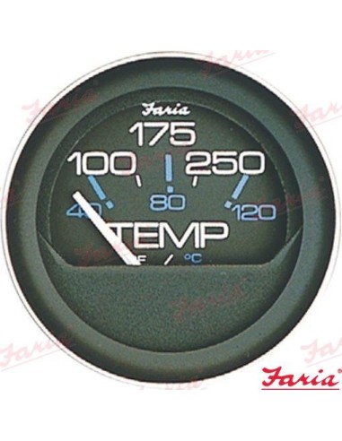 INDICADOR TEMPERATURA AGUA 100-250ºF - CORAL BLACK