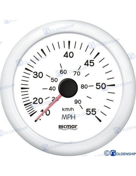 RELOJ CUENTAMILLAS 0/55 MPH - BLANCO