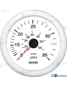 RELOJ CUENTAMILLAS 0/35 MPH - BLANCO