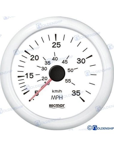RELOJ CUENTAMILLAS 0/35 MPH - BLANCO