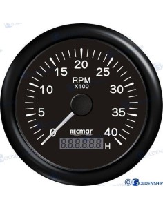 RELOJ CUENTAVUELTAS 1.0/10.0 - 0/4000 RPM - NEGRO