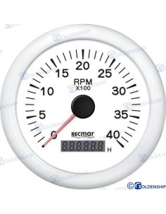 RELOJ CUENTAVUELTAS 1.0/10.0 - 0/4000 RPM - BLANCO
