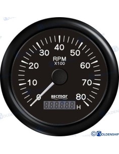 RELOJ CUENTAVUELTAS 1.0/10.0 - 0/8000 RPM - NEGRO