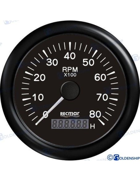 RELOJ CUENTAVUELTAS 1.0/10.0 - 0/8000 RPM - NEGRO