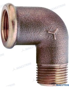 CODO MACHO/HEMBRA DE 90º EN BRONCE NAVAL - 3/8"